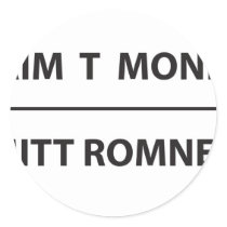 trim t money - mitt romney round stickers