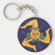 Trinacria Keychain