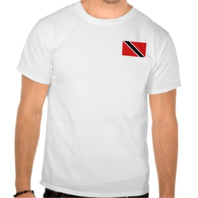 Trinidad and Tobago Flag and Map T-Shirt by FlagAndMap