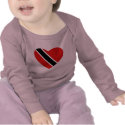Trinidad and Tobago Flag Heart T-Shirt