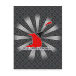 Trinidad And Tobago Flag Map 2.0 postcards