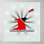Trinidad And Tobago Flag Map 2.0 posters