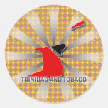 Trinidad And Tobago Flag Map 2.0 Round Stickers