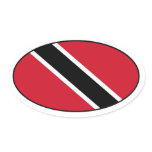 Trinidad and Tobago Flag Oval Sticker