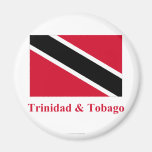Trinidad and Tobago Flag with Name Refrigerator Magnets