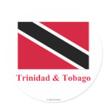 Trinidad and Tobago Flag with Name stickers