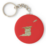 Trinidad and Tobago Map Keychain