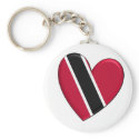 Trinidad Heart Flag keychains