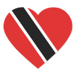 Trinidad & Tobago Flag Heart Sticker