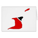 Trinidad Tobago flag map cards