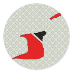 Trinidad Tobago Flag Map full size stickers