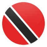 Trinidad Tobago quality Flag Circle stickers