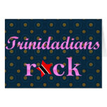 Trinidadians Rock - Cute Pink cards