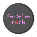 Trinidadians Rock - Cute Pink magnets