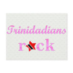 Trinidadians Rock - Cute Pink postcards