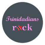 Trinidadians Rock - Cute Pink stickers