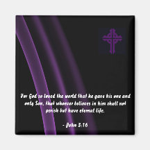 Trinity Cross Magnet John 3:16