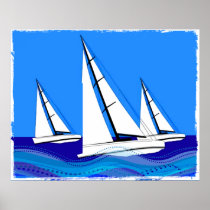Trio of Sailboats