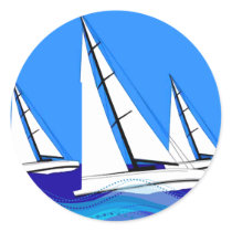 Trio of Sailboats