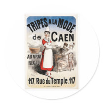 Tripes La Mode De Caen Vintage Food Ad Art Sticker
