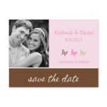 Triple Butterfly Save the Date postcards