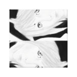 Triple Emote Black and White Canvas Canvas Prints