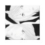 Triple Emote Black and White Canvas Canvas Prints
