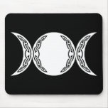 Triple Goddess Moon Symbol mousepads