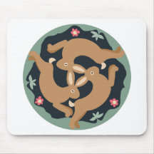 Triple Hare Mouse Pads