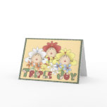 Triple Joy Triplets Greeting Card