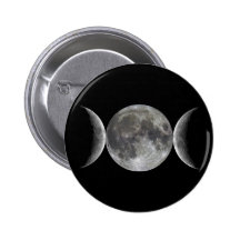 Triple Moon Goddess Button
