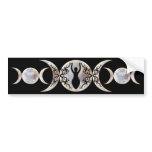 Triple Moon Moonstone Goddess Bumper Stickers