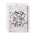 Triple Moon Moonstone Goddess invitations