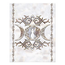 Triple Moon Moonstone Goddess Personalized Announcement