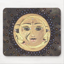 Triple Moon Mouse Pad by Areeyaworld Art