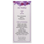 Triple Orchid Trio 2 Wedding Program Personalized Rack Card