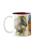 Triple Pleasure Horses Coffee Mug