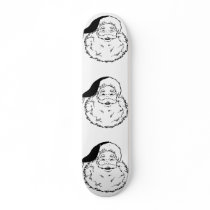 Triple Santa Skate Board Deck