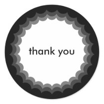 Triple Scalloped Edges Sticker