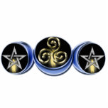 Triple Spiral Lunar Moon Ornament photo sculptures
