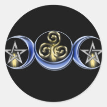 Triple Spiral Lunar Moon Sticker