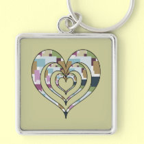 TRIPLE SQUARED HEART keychains