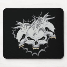 Triple Terror Skulls Mouse Pads