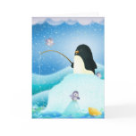 Triple trouble penguins - Greeting card