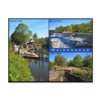 Triple view postcard of Maidenhead