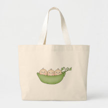 Triplet Peas in a Pod Tote Bag