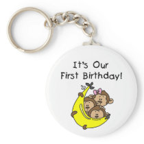 Triplets 1st - Two Boys, One Girl Keychain