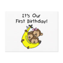 Triplets 1st - Two Boys, One Girl Postcard