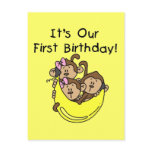 Triplets 1st - Two Girls One Boy Tshirts and Gifts postcards