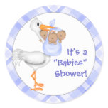 Triplets Baby Shower Stickers